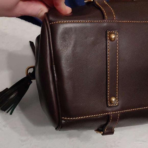 Dooney & Bourke Large Florentine Satchel With Wallet In Brown Tmoro - Picture 6 of 15